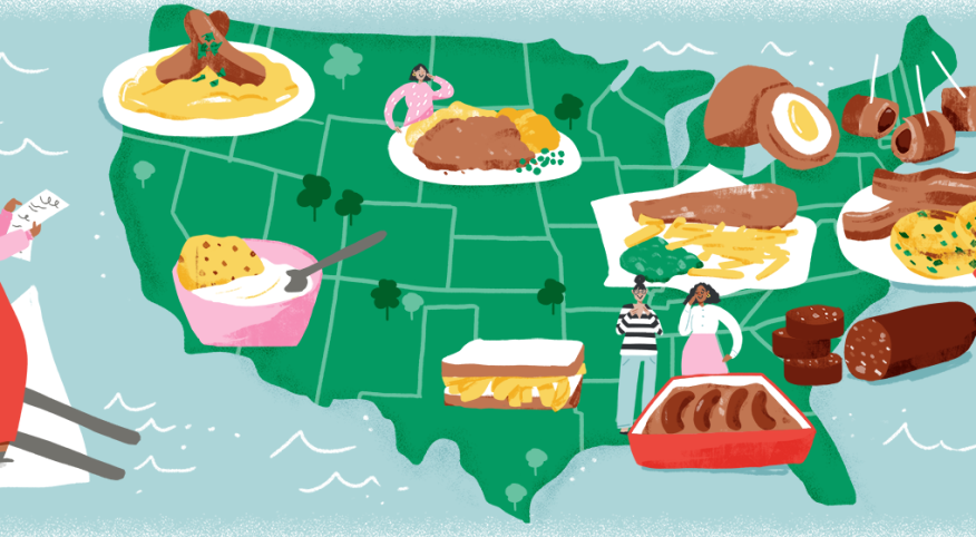 illustration_of_usa_map_with_british_foods_locations_to_check_out_and_lady_marking_her_list_by_Fiona_Dunphy_1440x560.png