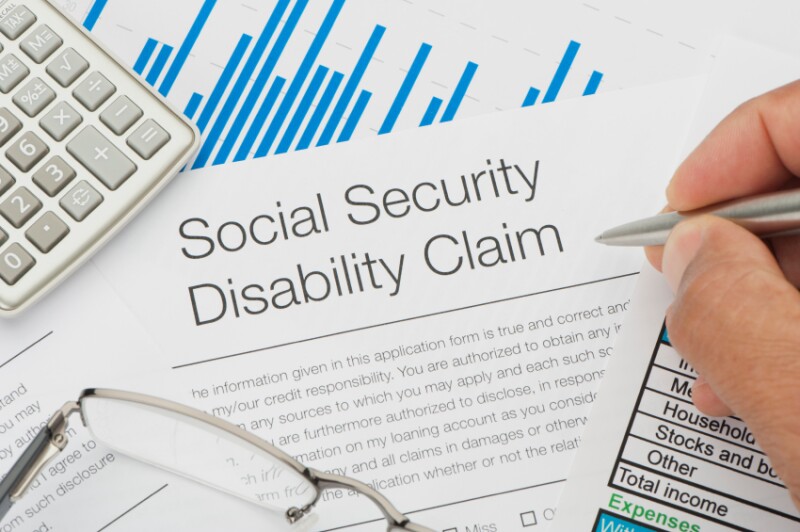 Close up of Social Security Disability Claim