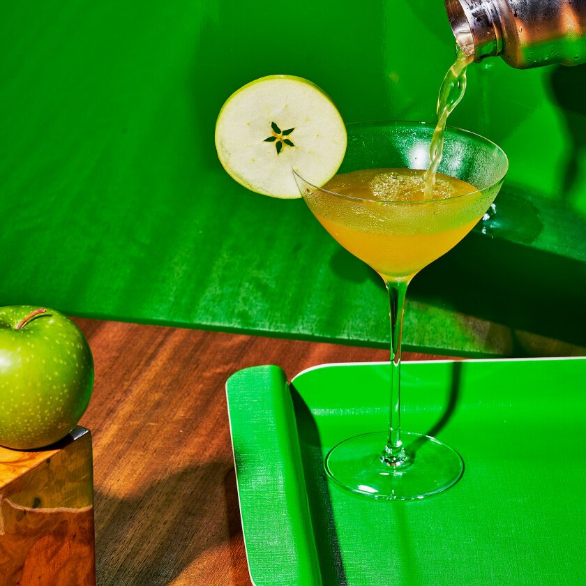 Apple Martini on a colorful background