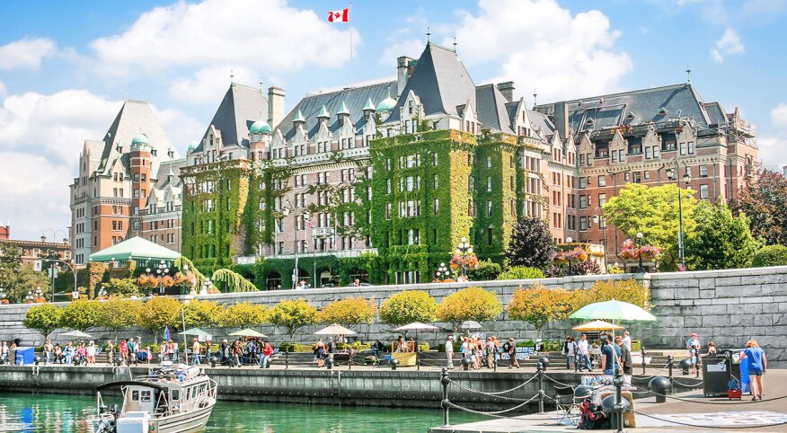 View of Inner Harbour of Victoria, British Columbia, Canada.