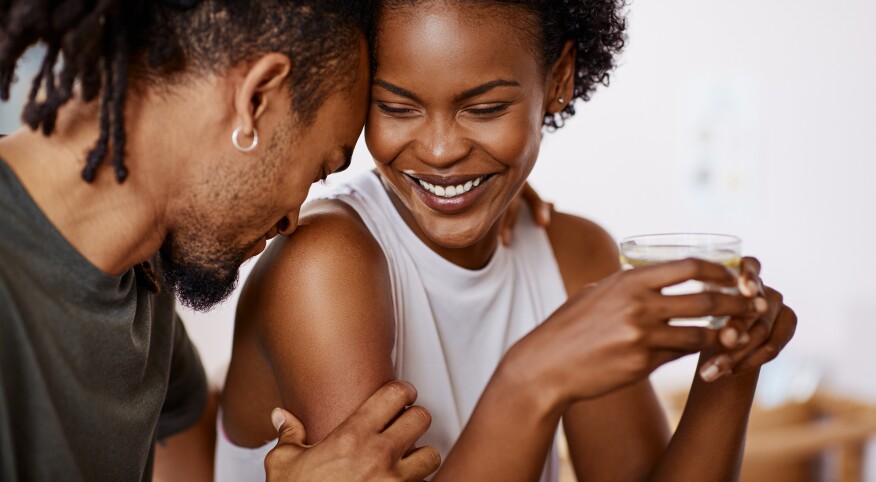 Young Couple Laughing Together