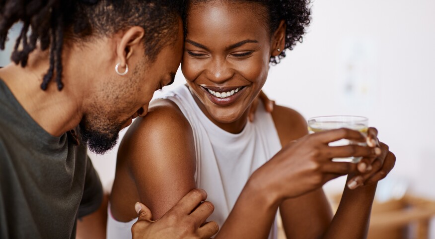 Young Couple Laughing Together 