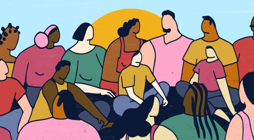 illustration of parents sitting together