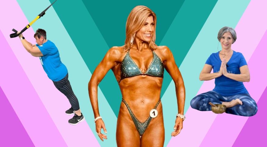 photo collage of 3 woman who transformed their bodies after age 50