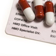 Health insurance card with pills