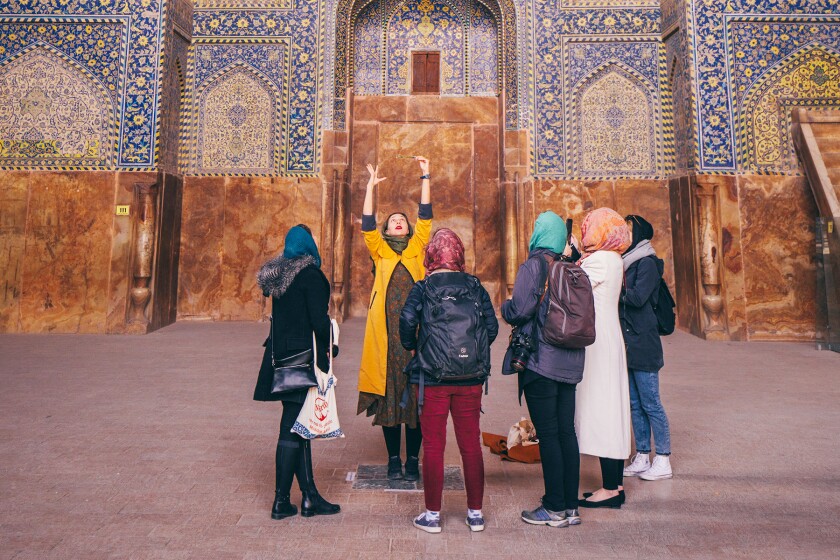 Visiting the Shah Mosque in Isfahan, Iran
