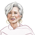 portrait illustration of Christine Lagarde by Orlagh Murphy