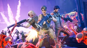 A promotional image of various Fortnite characters.