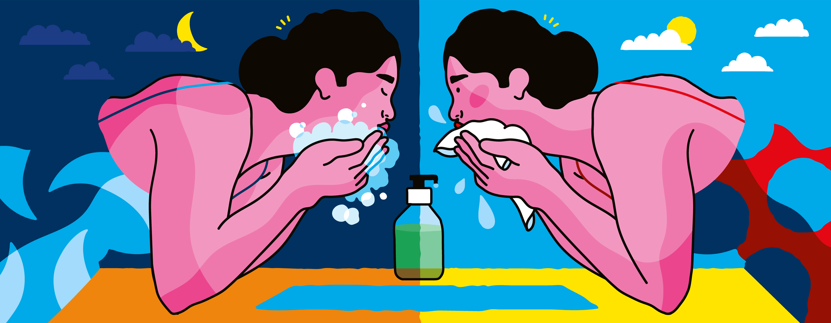 gif_illustration_of_womn_washing_and_drying_her_face_skincare_by_Xaviera_Altena_1440x560.gif