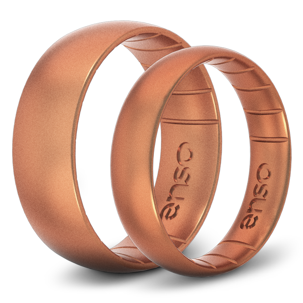 AARP, The Girlfriend, Enso RIngs, Rubber wedding rings, wedding bands