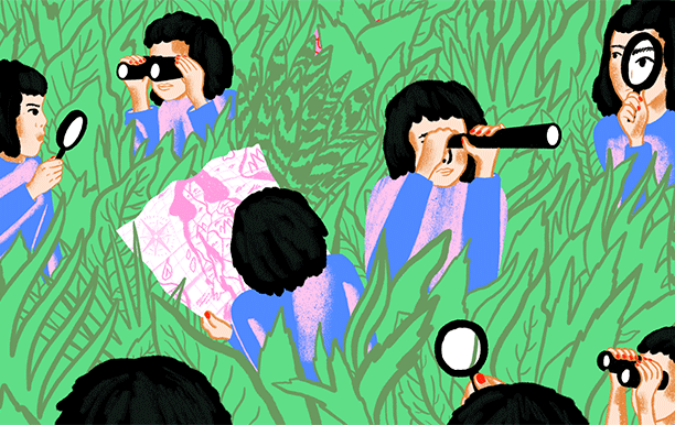 gif of lady looking around a field of grass low libido by paige vickers