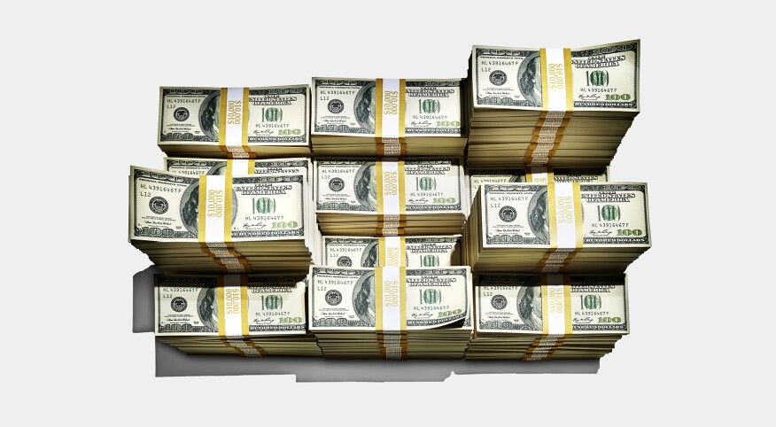 stack of 100 dollar bills to represent retirement savings