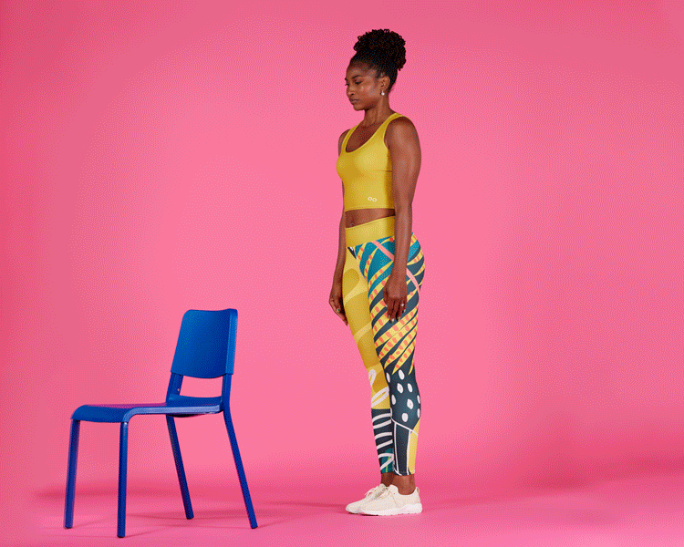 Chair Warrior III Pose