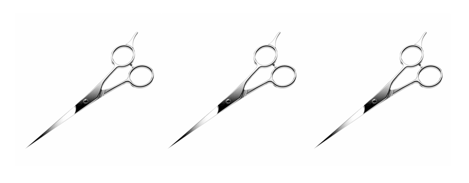 gif of three pairs of surgical scissors opening and closing