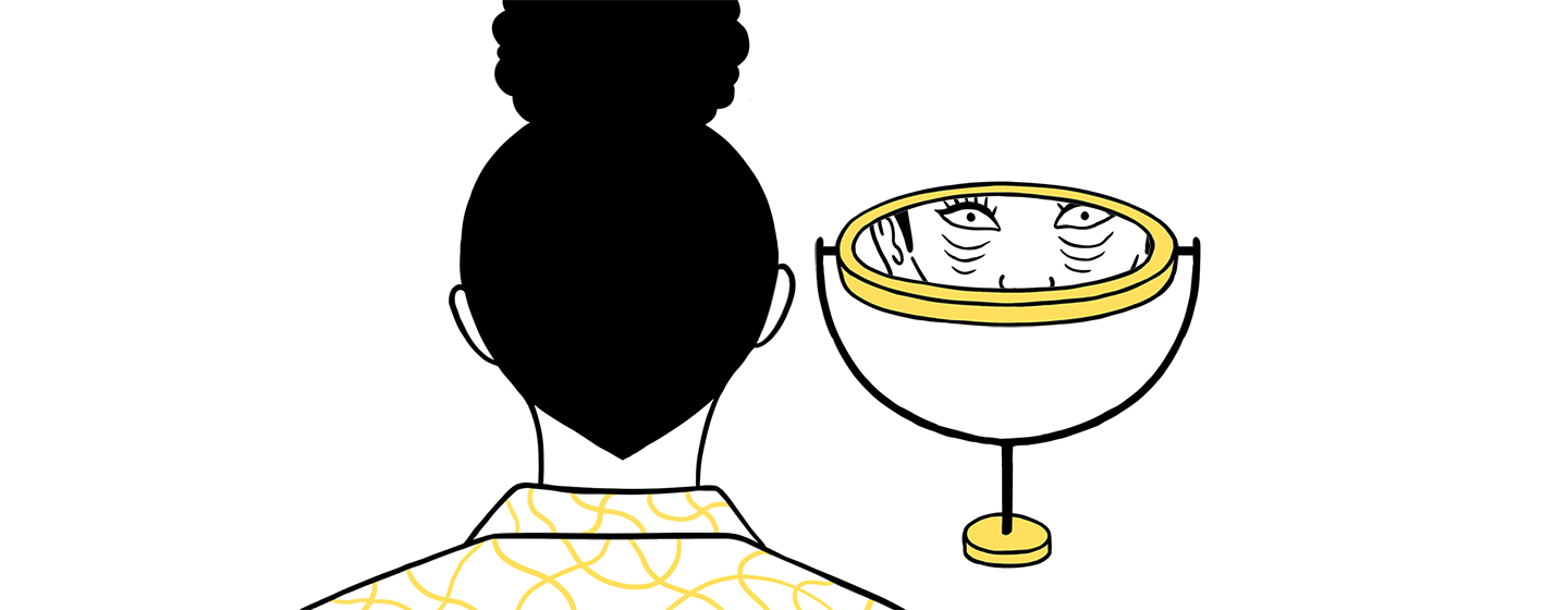 animation_of_lady_looking_at_herself_in_mirror_getting_rid_of_under_eye_bags_after_flipping_mirror_by_Laurène_Boglio_1440x560.gif