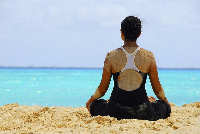 ABRAHMS yoga on beach
