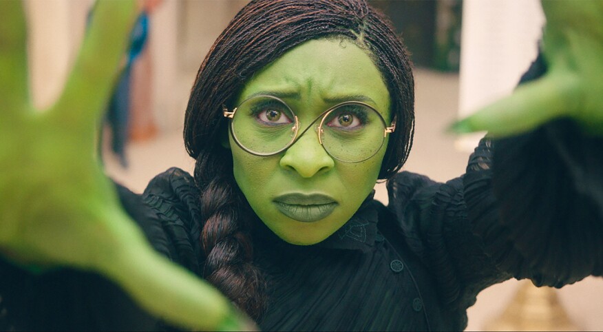 Cynthia Erivo as Elphaba in Universal Pictures' Wicked Movie