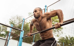 Man doing high intensity interval training (HIIT)