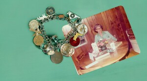 Charm bracelet and photo of Mom