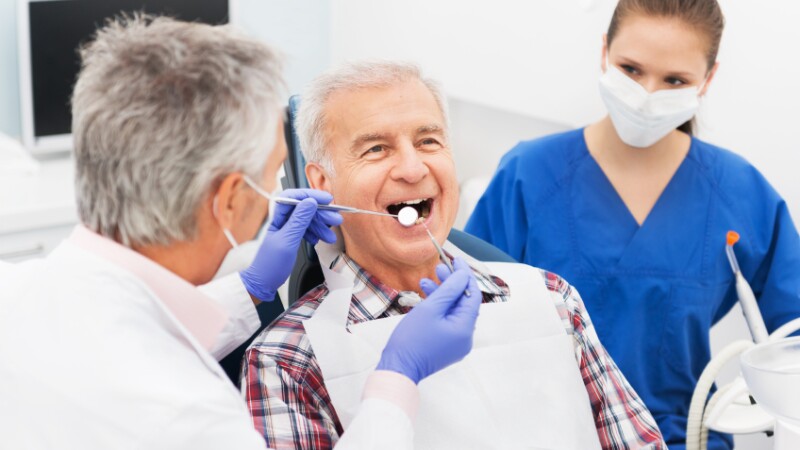 Man at Dentist
