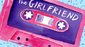 illustration of the girlfriend casette spotify playlist by karen kurycki