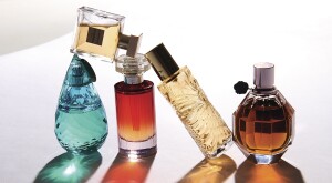 Colorful perfume bottles