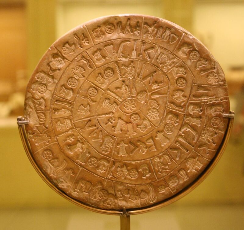 958px-Crete_-_Phaistos_disk_-_side_A