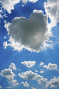 heart-shaped cloud