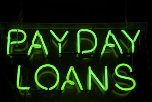 Payday loans neon sign