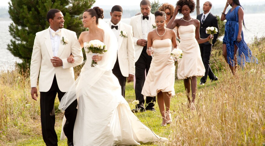 JUMPING THE BROOM, front, from left: Laz Alonso, Paula Patton, 2011. Ph: Jonathan Wenk/©TriStar Pict