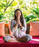 Woman meditating at Blue Spirit Costa Rica