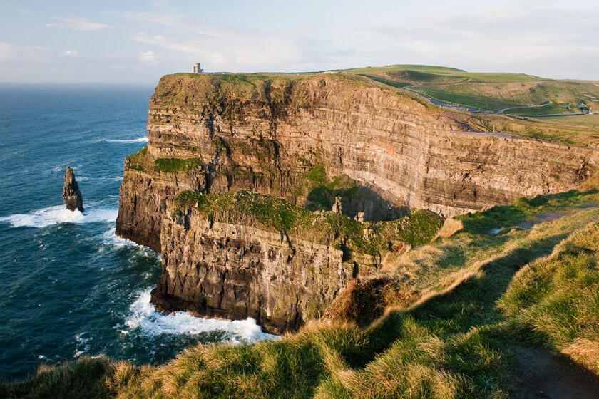 Cliffs of Moher, a 702ft high cliff face, County Clare, Ireland, Eire