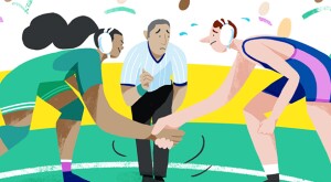 illustration_of_boy_shaking_hands_with_girl_for_wrestling_match_by_fiona_dunphy_612x386.jpg