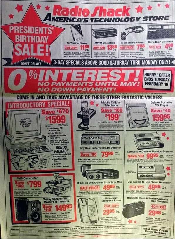 Radio Shack Ad