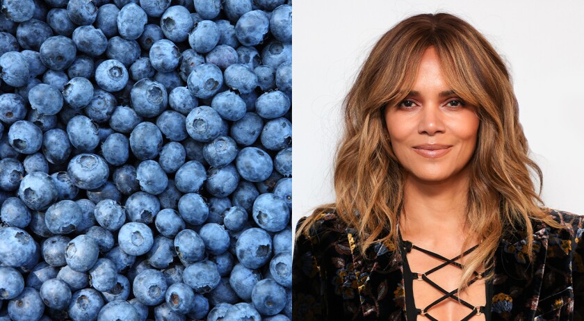 photos of blueberries and halle berry