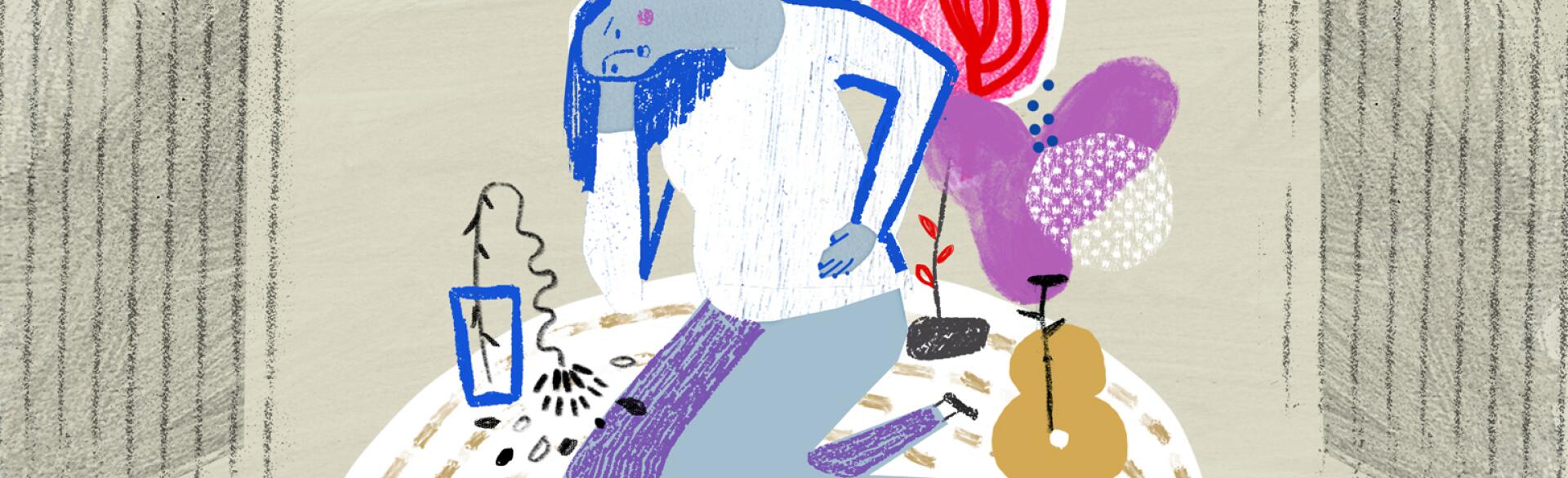 aarp, girlfriend, miscarriage, illustration