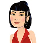 portrait illustration of Bai Ling by Colleen O'Hara