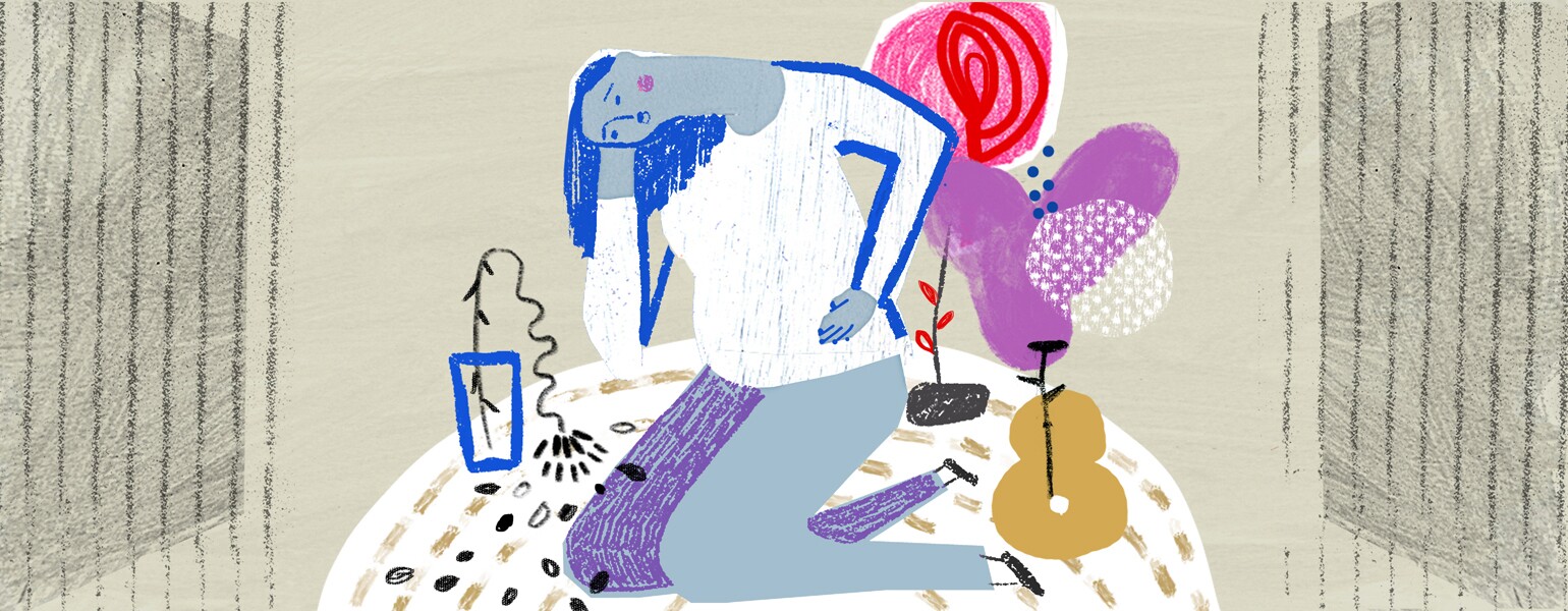 aarp, girlfriend, miscarriage, illustration