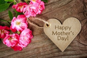 Heart shaped mothers day card