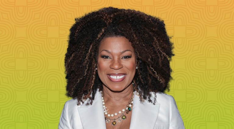 image of Lorraine Toussaint on yellow to green background