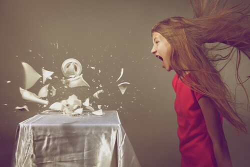 Girl screaming