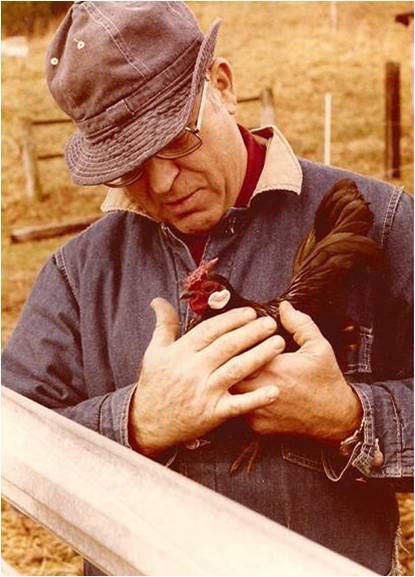 Dad with chicken - cropped