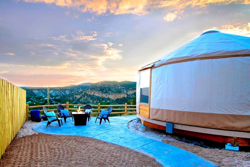 Go glamping in a yurt in Zion National Park in Utah.