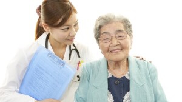 Doctor with elderly patient