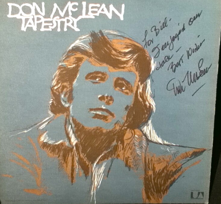 Tapestry cover autographed