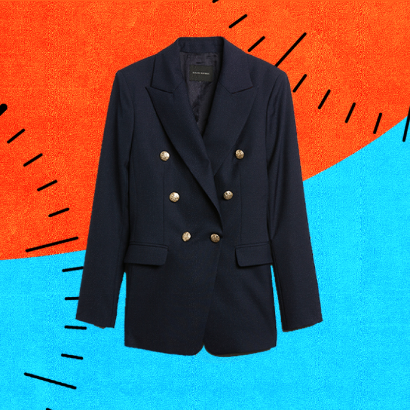 photo of navy blazer