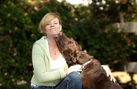 Mary Beiro with dog Reuban