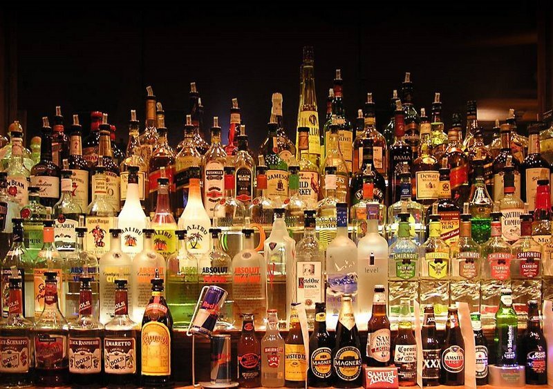 Liquor bottles