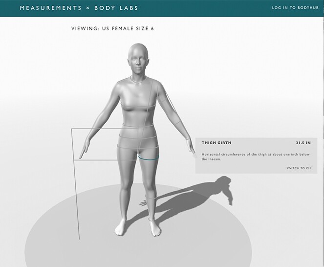Body avatar from Body Labs
