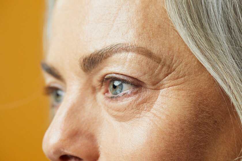Close up beauty shot of middle aged woman